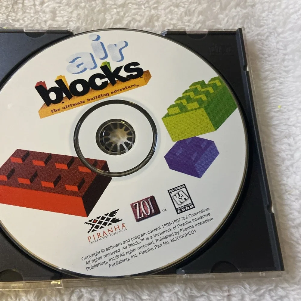 Air Blocks PC CD ROM Game The Ultimate Building Adventure‎ 1997-1997 Vtg